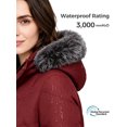 thumbnail image 3 of Wantdo Women's Winter Coat Quilted Winter Jacket Windproof Hooded Puffer Coat Wine Red M, 3 of 5