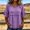 Purple, variant on Summer Sales Womens Summer Tops Stylish Fringe Decor Crew Neck Short Sleeve Casual Blouse Oversized Tshirts for Women Under 12$