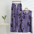 thumbnail image 2 of Tnhcen Soft & Stylish Viscose Sleep Set High-Rise Wide-Leg Pants & Tank Top (Ideal for Plus Size), 2 of 3