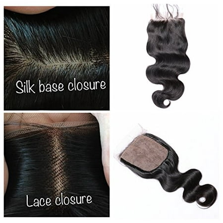Brazilian Virgin Human Hair Body Wave Silk Base Top Closure Bleached (The Best Silk Base Closures)