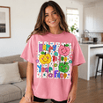 thumbnail image 2 of Happy To See Your Face Comfort Colors Shirt, Cute Apple Teacher Graphic Tee, Back to School Classroom Gift for Women, 2 of 6
