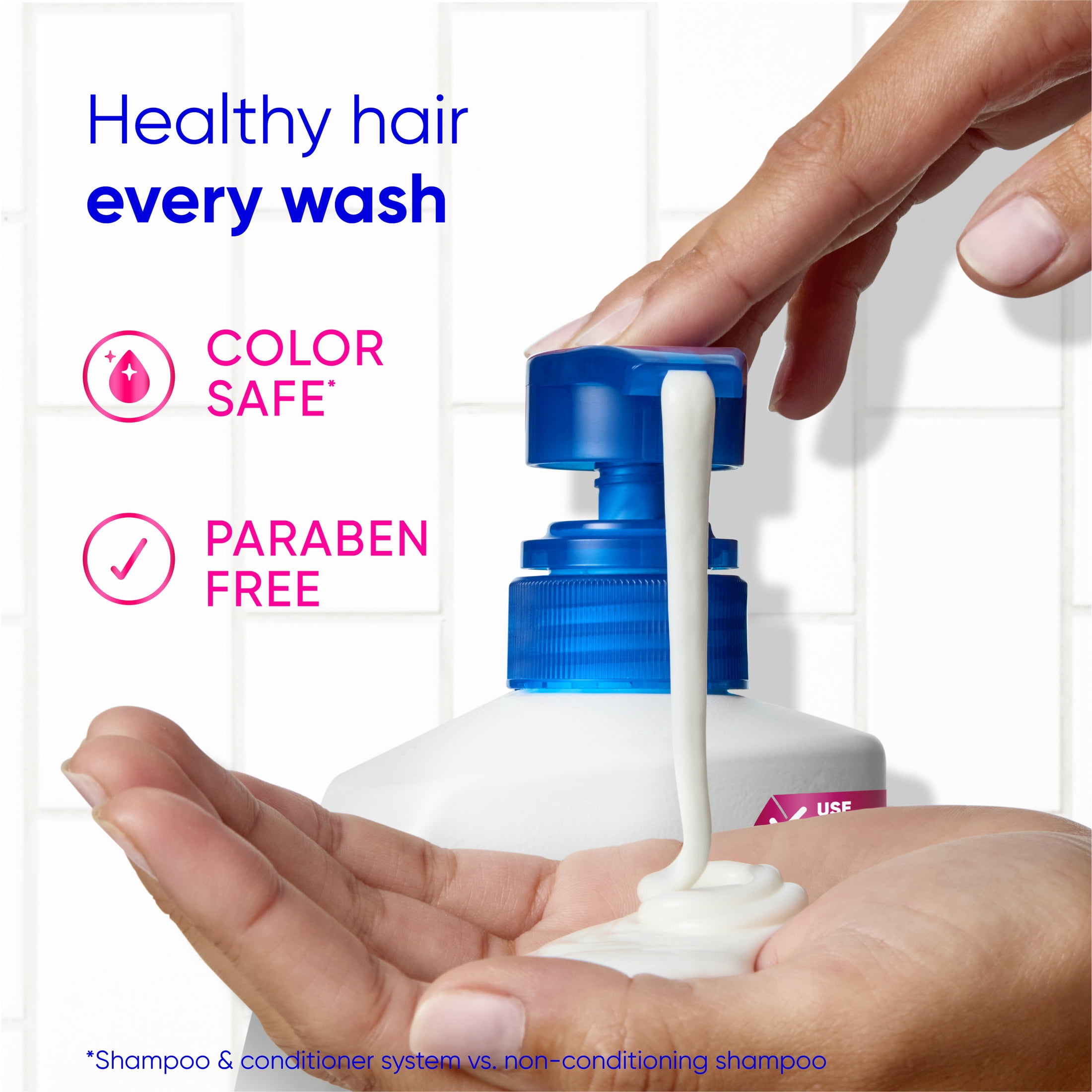 Head and Shoulders Smooth and Silky 2 in 1 Dandruff Shampoo and Conditioner, Frizz Control, Fresh Floral Scent, Color Safe, 28.2 fl oz