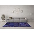 thumbnail image 3 of Ahgly Company Indoor Rectangle Oriental Blue Modern Area Rugs, 7' x 10', 3 of 4