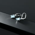 thumbnail image 5 of Gem Stone King 925 Sterling Silver Sky Blue Aquamarine Dangle Earrings for Women (2.80 Cttw, Gemstone March Birthstone, Octagon 8X6MM), 5 of 5