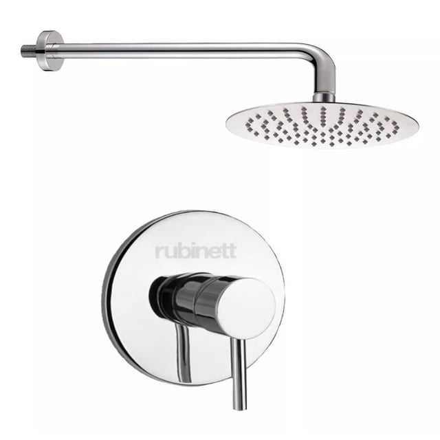 Juego Baño 2 Pzas Regadera 15cm + Monomando Regadera Cromado
