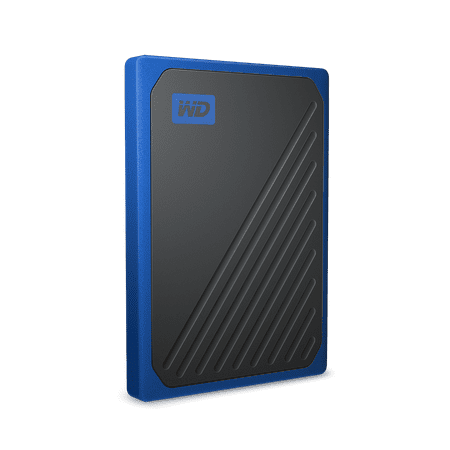 WD - My Passport Go 500GB External USB 3.0 Portable Solid State Drive - Black/Cobalt