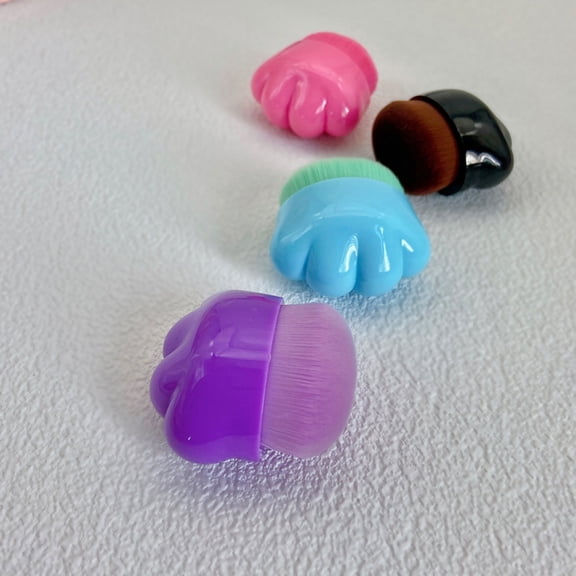 Sunscreen Applicator Cat Claw Makeup Brush With Silicone Wash Pad,5pcs