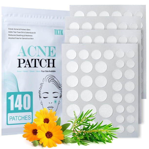 Parche para el acné TKTK TK-AC01, 140 parches, 4 tamaños, aceite de árbol de té