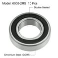 thumbnail image 2 of Uxcell 25mmx47mmx12mm 6005-2RS Deep Groove Ball Bearing Double Sealed Chrome Steel P6 10 Pack, 2 of 4
