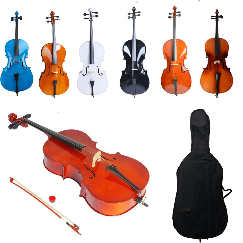Free Rosin GRACE 4/4 Size Student Cello with Bag and Bow 