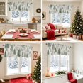 thumbnail image 5 of Kitchen Curtain Valance 42"x12",Blackout Rod Pocket Valances Green Christmas Tree Seamless Small Window Treatment Panel for Living Room Bedroom Windows,Retro Linen, 5 of 9
