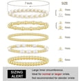 thumbnail image 2 of Gold Beaded Bracelets for Women, 14K Real Gold Plated Jewelry for Women Dainty Pearl Bead Bracelets Stack, Non Tarnish Trendy Stackable Ball Cross Stretch Bracelet Set Fashion Accessories Gifts, 2 of 18
