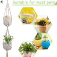 thumbnail image 6 of PULLIMORE 2 Pcs Macrame Plant Hanger Handmade Rope Hanging Planters Basket Set Flower Pot Plant Holder for Indoor Outdoor Boho Decor, 6 of 9