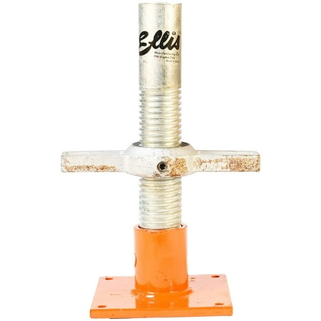 

Ellis Manufacturing Co. 10K Leg Shore Frame Leveling Screw Jack - 22 Acme Screw - 3/8 Steel Base Plate