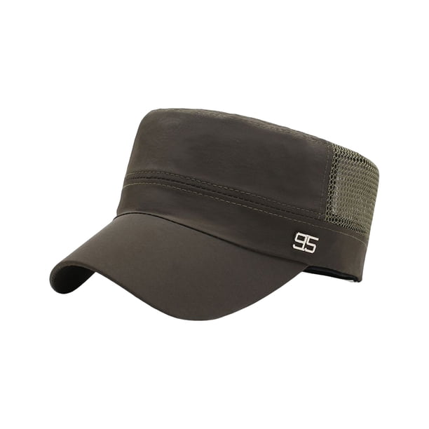 Jumpingount Gorra de béisbol ajustable para exteriores, sombrero de malla plana transpirable, sombreros para el sol para hombres Sombreros ejercito verde Jumpingount PS2962-02