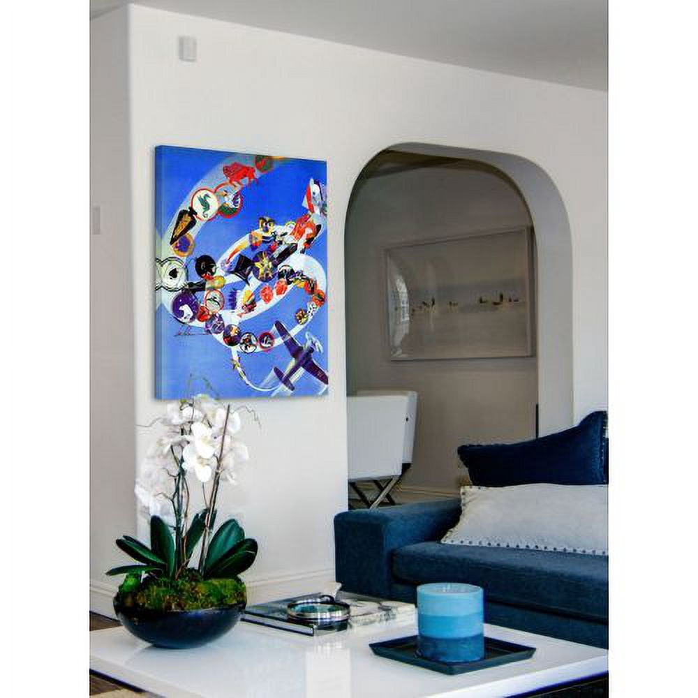 "Flying Around" Painting Print on Canvas