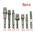 thumbnail image 6 of Socket Adapter, Hand Tools Socket Adapter Bit 1/4 Bit 1/4 Inch Adapters 3/8 Inch 1/2 Inch 1/2 Inch Adapter Set Driver Bit Set 8 Inch 3/8 Inch Set Driver Tools Driver Socket, 6 of 6