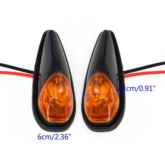 Indicator Side Marker Lights Blinker Turn Signal Lights with Cables Energy saving 12V Mini Yellow 2pcs Motorcycle