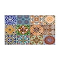 thumbnail image 2 of Bohemian Geometric Design Rugs and Mats Non Skid Washable Absorbent Microfiber Soft Kitchen Mat for Floor Set Of 2 Decor Stain Resistant 17"x47"+17"x30", 2 of 7