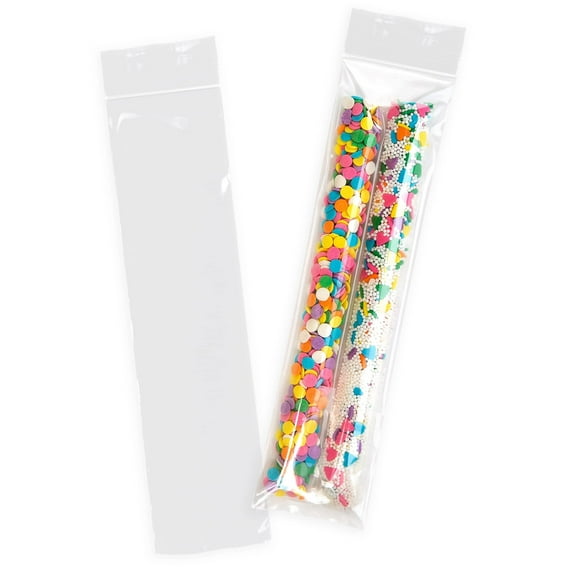 Clear Plastic Zipper Bags, 2 Mil Reclosable Poly, 1000 Count, 2 x 8 in