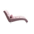 thumbnail image 4 of Zechuan Curved Lounge Chaise sofa, Accent Chair Sofa with Acrylic Leg, Pink, 4 of 9