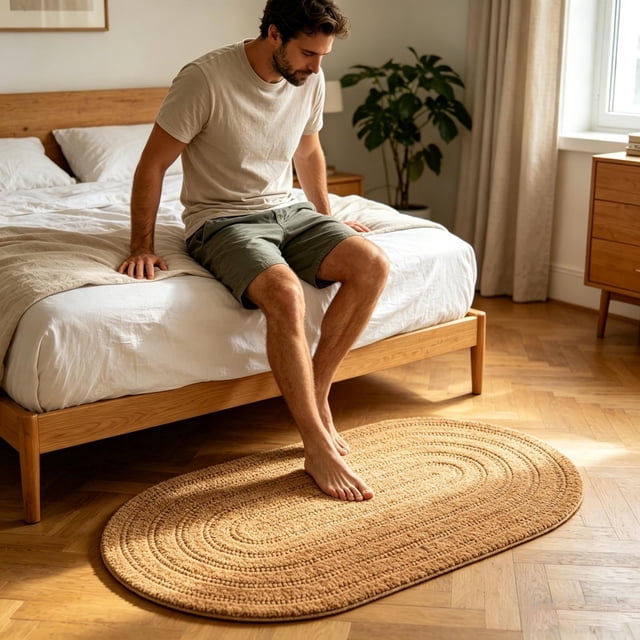 Amzcrzy Elliptical Carpet Bath Mat Soft Absorbent Microfiber Bathroom Rug with Embossed Non- Washable Floor Mat for Bathroom Shower Kitchen Home Decor Home Decor Room Decor