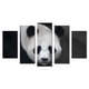 thumbnail image 1 of Cuadro decorativo para Sala, Comedor y Recamara, Blanco y Negro, Oso Panda, Animales, minimalista, moderno, elegante, juego de 5 piezas, 1 of 3