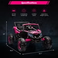 thumbnail image 3 of BeesClover 24V Ride On Car for Kids w/Remote Control, Battery Powered Off-Road UTV, 400W Motors,19" Spacious Seat, 4 Shock Absorbers, 4.5 Mph Max Speed, Music, LED Lights, Electric Car for Big Kids, 3 of 7