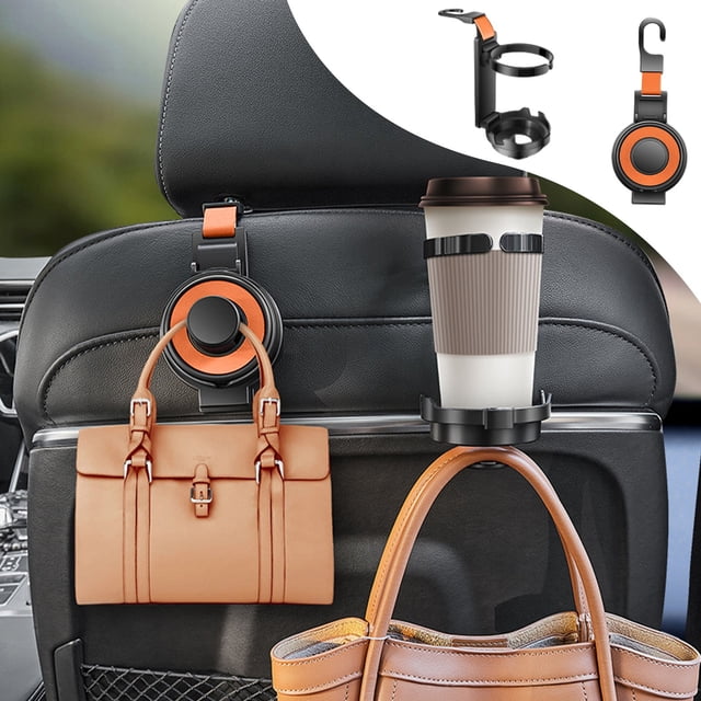 Boovnll Car Accessories for Women, Car Mounted Multifunctional Hook Cup Support Mobile Phone Support Rear Car Hook Car Storage Rack, Car, Car Accessories Interior, Car Accessories