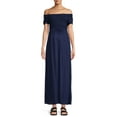 thumbnail image 5 of Oh! Mamma Maternity Off Shoulder Smocked Maxi Dress (Women's & Women's Plus), 5 of 5