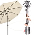 thumbnail image 3 of Yescom 11 Ft 3 Tier Patio Umbrella with Solar Powered LED Crank Tilt Button, 3 of 11