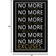 thumbnail image 7 of VELVET No Morespirational Poster for Office Motivational Wall Artspiring Canvas Prints Artwork Modern Home Decor Painting Pictures Stretched and Ready to Hang 12x18inch Framed, 7 of 7