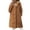 N112-Brown, variant on Women's Fuzzy Jackets Lapel Button Down Long Teddy Coat Warm Winter Outwear Pocket Solid Color Fashion Long Fluffy Jacket Fashion Coat Outwear