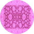 thumbnail image 1 of Ahgly Company Indoor Round Abstract Purple Modern Area Rugs, 8' Round, 1 of 4