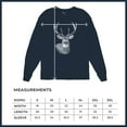 thumbnail image 7 of Deer Portrait Long Sleeve T-shirt Monochrome Buck Head Nature Whitetail Wildlife Antlers Forest Rustic Hunt Trophy, 7 of 7