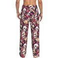 thumbnail image 3 of Daiia Skull record artist Men's Sleep Pant with Pockets and Drawstring,Pajama Pants-Medium, 3 of 9