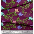 thumbnail image 3 of Soimoi Poly Georgette Fabric Leaves & Bell Floral Print Fabric by The Yard 52 Inch Wide, 3 of 3
