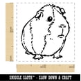 thumbnail image 2 of Sweet Guinea Pig Self-Inking Rubber Stamp Ink Stamper - Purple Ink - Small 1 Inch, 2 of 7