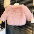 thumbnail image 4 of Darzheoy Girls Open Front Cardigan FauxFur Coat Warm Fuzzy Trendy Winter Vintage Parka ShaggyParty Outerwear Jackets Tops, 4 of 4