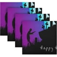 thumbnail image 4 of GZHJMY Zombie Halloween Satin Napkins 20x20 in,Soft Washable Cloth Dinner Napkins Square Table Napkins Decor for Party Wedding Banquet and Dinner 4PCS Decorative Washcloths, 4 of 7
