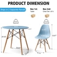 thumbnail image 6 of 5 Piece 31.5'' Round Dining Table Set for 4, Kitchen Table & Chairs Set of 4, Mid-Century Modern Table W/ 4 Chairs for Home, Living Room, Apartment, Wood Legs, Metal Frame, Blue, 6 of 10