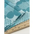 thumbnail image 6 of Kokka Cotton Woven Jacquard Fabric Turquoise - per yard, 6 of 6