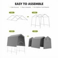 thumbnail image 6 of Shelter Storage Shed,Portable Garage Carport for Motorcycle,Boat, or Garden Tools,Bicycle Storage Shed with Roll-Up Zipper Door and Vent,Motorcycle Shelter with Waterproof PE Tarp, 6 of 7