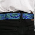 thumbnail image 4 of Buckle-Down Belt, Seatbelt Buckle Belt, Tie Dye Green Blue Purple, 30 to 44 Inches, 4 of 9