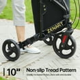 thumbnail image 5 of ZENART Foldable 3 Wheel Rollator Walker Lightweight for Seniors with 10" Wheel, Black, 5 of 6