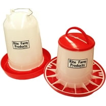 COMBO X-LARGE RITE FARM PRODUCTS 3.7 GAL & 20 LB WATERER &FEEDER CHICKEN POULTRY