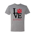 thumbnail image 2 of Wild Bobby, Love My Cat Stole My Heart Red Footprints Animal Lover Mens Premium Tri Blend T-Shirt, Premium Heather, Large, 2 of 3