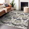 thumbnail image 3 of HomeRoots 663738 10 x 14 ft. Black Beige & Gold Medallion Washable Machine Made Rectangle Area Rug with UV Protection, 3 of 7