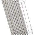 thumbnail image 4 of 10 pajitas Boba extra anchas con 2 cepillos de limpieza, reutilizables de metal (12 piezas), 4 of 8