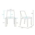 thumbnail image 4 of Manhattan Comfort Paris 17.32" Leather Dining Chair in Coral Orange (Set of 6), 4 of 10